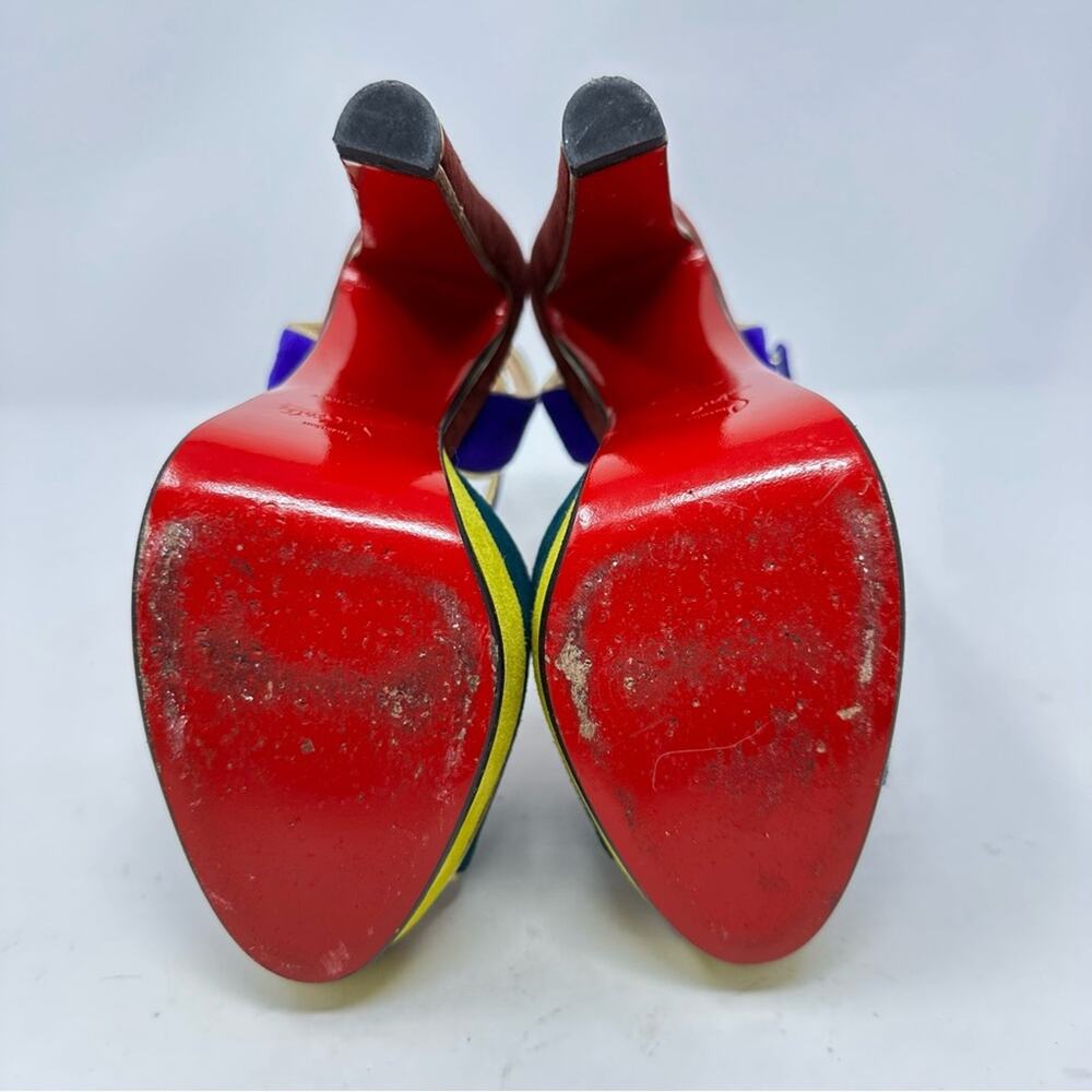 Christian Louboutin Louloudance Colorblock Platform Sandals Womens Size EU 37 - Picture 11 of 12